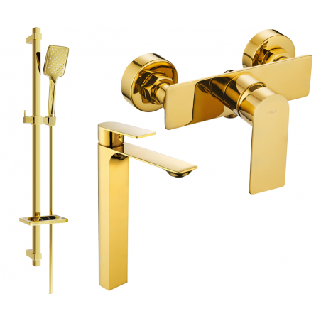 Mexen Alexa DQ62 sprchová sada, zlatá - 71214DQ62-50