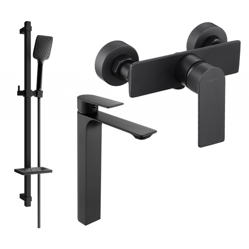 Mexen Alexa DQ62 sprchová sada, černá - 71214DQ62-70