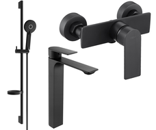 Mexen Alexa DS40 sprchový set, černý - 71214DS40-70