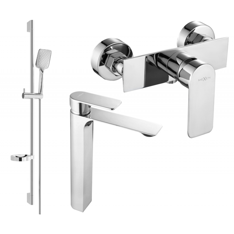 Mexen Alexa DS62 sprchová sada, chrom - 71214DS62-00