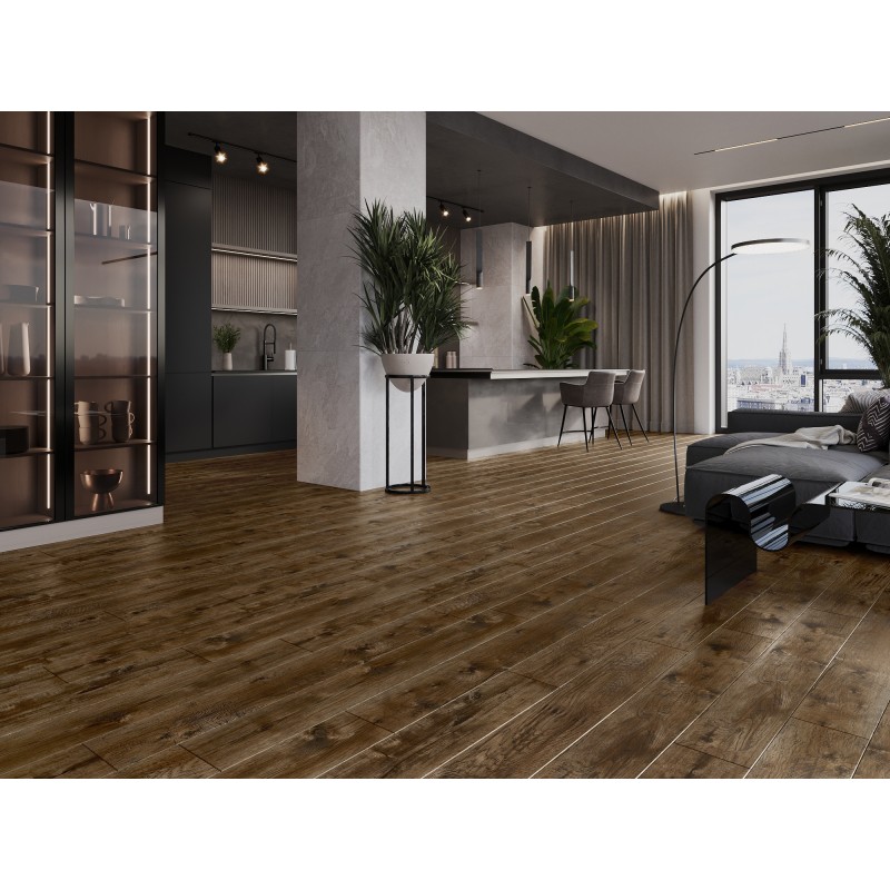 Mexen Mount Vernon vinylové panely 1240 x 182 mm SPC 6,5 mm, podložka IXPE 1,5 mm, 4 V-drážka, Ořech