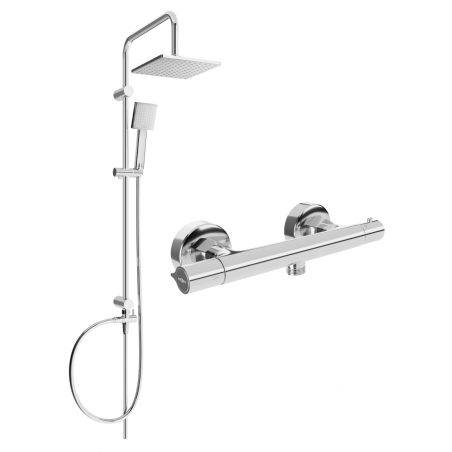 Mexen Tord sada sprchová nástěnná s dešťovou sprchou a termostatickou baterií Slim, chrom - 77105200-00
