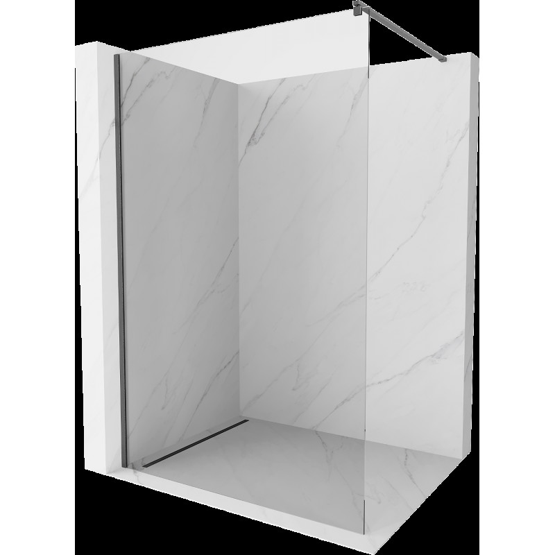 Mexen Kioto sprchová stěna Walk-in 130 x 200 cm, transparentní 8 mm, broušená gun gray - 800-130-101-66-00