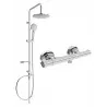 Mexen Carl nástěnná sprchová sada s dešťovou sprchou a termostatickou sprchovou baterií Slim, chrom - 77105240-00