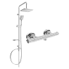 Mexen Sven nástěnná sprchová sada s dešťovou sprchou a termostatickým sprchovým kohoutkem Slim, chrom - 77105262-00