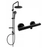 Mexen Erik vestavěná sprchová sada s dešťovou sprchou a termostatickou baterií Slim, černá - 77105205-70