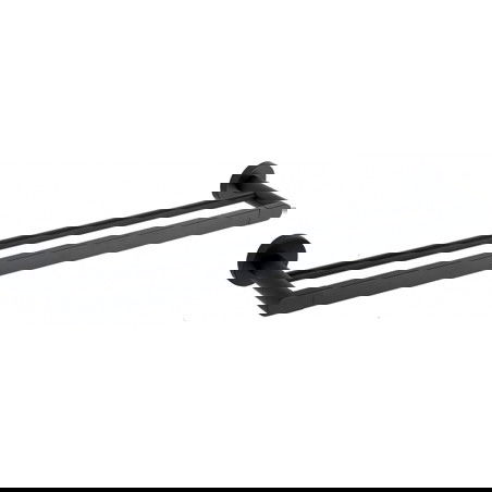 Mexen Tiber dvojitý věšák na ručníky, černý - 7050525-70