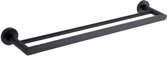 Mexen Tiber dvojitý věšák na ručníky, černý - 7050525-70