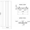 Mexen VR20SL Radiátor deskový Line 1800 x 400 mm, spodní středové připojení, 872 W, antracit - W6-180-040-66