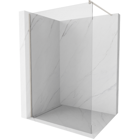 Mexen Kioto sprchová stěna Walk-in 160 x 200 cm, transparentní 8 mm, kartáčovaný nikl - 800-160-101-97-00
