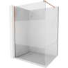 Mexen Kioto sprchová stěna Walk-in 90 x 200 cm, transparentní/matná 8 mm, kartáčovaná měď - 800-090-101-65-35