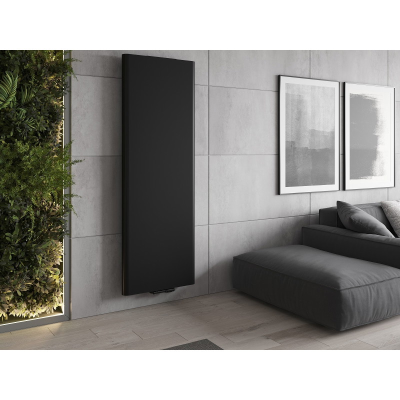 Mexen VR20S Plochý deskový radiátor 1400 x 500 mm, spodní středové připojení, 890 W, černý - W6-140-050-70