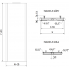 Mexen VR20S Flat deskový radiátor 1600 x 500 mm, spodní středové připojení, 993 W, černý - W6-160-050-70