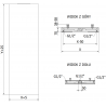 Mexen VS20S Flat deskový radiátor 2200 x 300 mm, spodní středové připojení, 760 W, černý - W6-220-030-70