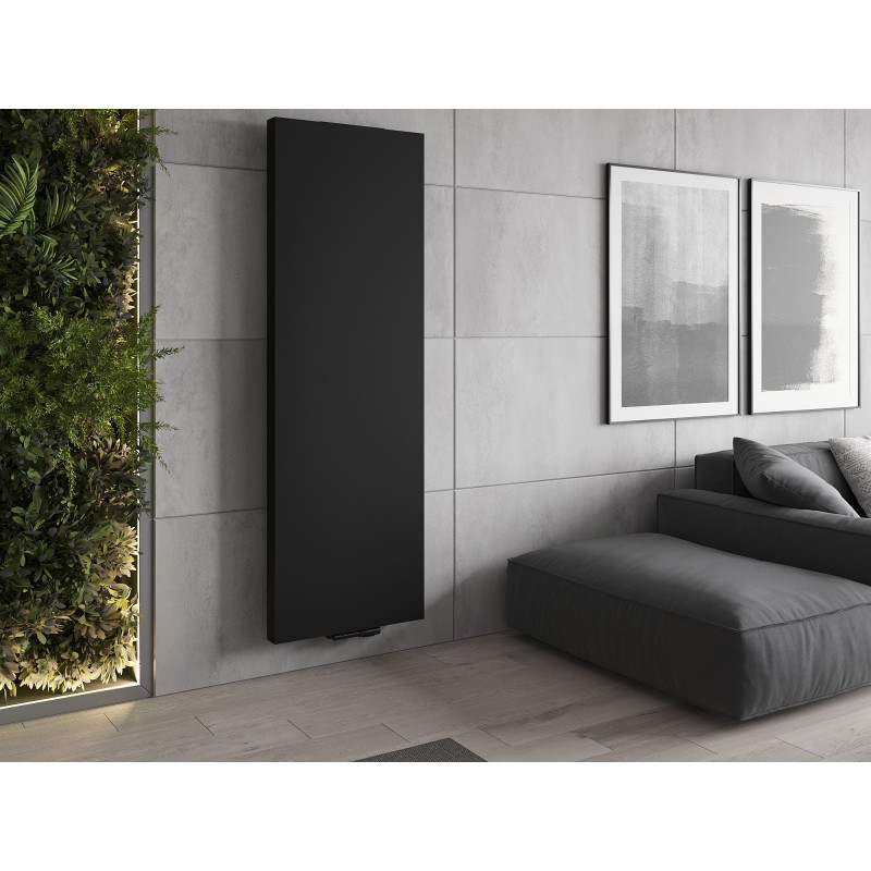 Mexen VS20S Plochý deskový radiátor 1600 x 500 mm, spodní centrální přípojka, 993 W, černý - W6-160-050-70