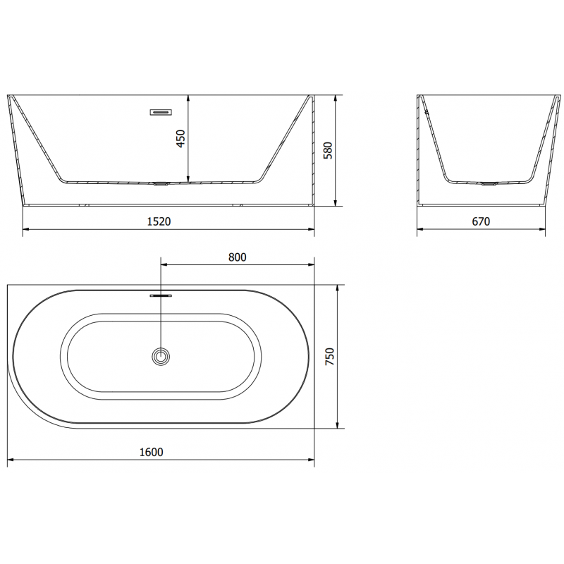 Mexen Mia volně stojící rohová vana pravá 160 x 75 cm, bílá, přeliv kartáčovaná měď - 52691607500P-65