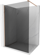 Mexen Kioto sprchová stěna Walk-in 80 x 200 cm, grafit 8 mm, kartáčovaná měď - 800-080-101-65-40