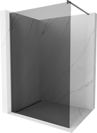 Mexen Kioto sprchová stěna Walk-in 100 x 200 cm, grafit 8 mm, kartáčovaná zbraň šedá - 800-100-101-66-40