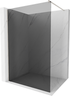Mexen Kioto sprchová stěna Walk-in 90 x 200 cm, grafit 8 mm, kartáčovaný nikl - 800-090-101-97-40