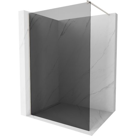 Mexen Kioto sprchová stěna Walk-in 140 x 200 cm, grafit 8 mm, kartáčovaný nikl - 800-140-101-97-40