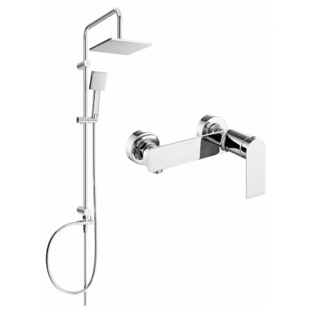 Mexen Tord nástěnná sprchová sada s dešťovou sprchou a sprchovou baterií Zero, chrom - 71140200-00