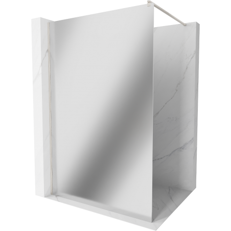 Mexen Kioto sprchová stěna Walk-in 140 x 200 cm, zrcadlo 8 mm, kartáčovaný nikl - 800-140-101-97-50