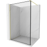 Mexen Kioto sprchová stěna Walk-in 60 x 200 cm, černý rámeček 8 mm, zlatý kartáčovaný - 800-060-101-55-70