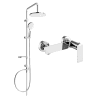 Mexen Zero Erik nástěnná sprchová sada s dešťovou sprchou a sprchovou baterií, chrom - 71140205-00
