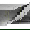 Mexen Kioto sprchová stěna Walk-in 120 x 200 cm, černá mřížka 8 mm, zlatý kartáčovaný - 800-120-101-55-77