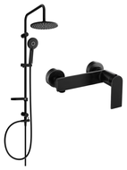 Mexen Carl nástěnná sprchová sada s dešťovou sprchou a sprchovou baterií Zero, černá - 71140240-70