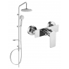 Mexen Carl nástěnná sprchová sada s dešťovou sprchou a sprchovou baterií Alexa, chrom - 71240240-00