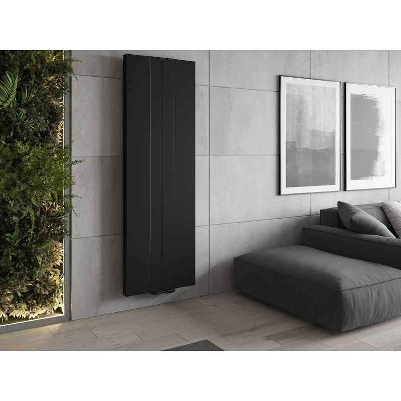 Mexen VS20SL Line deskový radiátor 1400 x 600 mm, spodní středové připojení, 1068 W, černý - W6-140-060-70