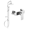 Mexen Erik nástěnná sprchová sada s dešťovou sprchovou hlavicí a sprchovou baterií Alexa, chrom - 71240205-00