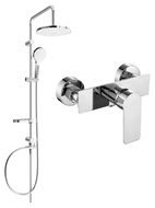 Mexen Erik nástěnná sprchová sada s dešťovou sprchovou hlavicí a sprchovou baterií Alexa, chrom - 71240205-00