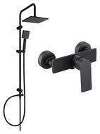 Mexen Tord nástěnná sprchová sada s dešťovou sprchou a sprchovou baterií Alexa, černá - 71240200-70