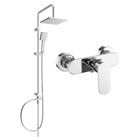 Mexen Tord sprchová sada nástěnná s dešťovou hlavicí a sprchovou baterií Milo, chrom - 71340200-00