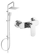 Mexen Tord sprchová sada nástěnná s dešťovou hlavicí a sprchovou baterií Milo, chrom - 71340200-00