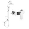 Mexen Erik nástěnná sprchová sada s dešťovou sprchou a sprchovou baterií Milo, chrom - 71340205-00