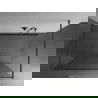 Mexen Kioto volně stojící sprchová zástěna 125 x 200 cm, transparentní 8 mm, kartáčovaná šedá barva - 800-125-002-66-00