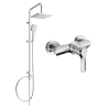 Mexen Tord nástěnná sprchová sada s dešťovou sprchou a sprchovou baterií Sabre, chrom - 72140200-00