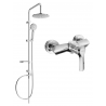 Mexen Carl nástěnný sprchový set s dešťovou hlavicí a sprchovou baterií Sabre, chrom - 72140240-00