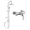 Mexen Sven nástěnná sprchová sada s dešťovou sprchou a sprchovou baterií Sabre, chrom - 72140262-00