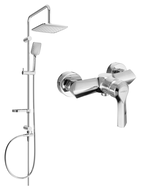 Mexen Sven odkrytý sprchový set s dešťovou sprchovou hlavicí a sprchovou baterií Sabre, Chromovaná - 72140262-00