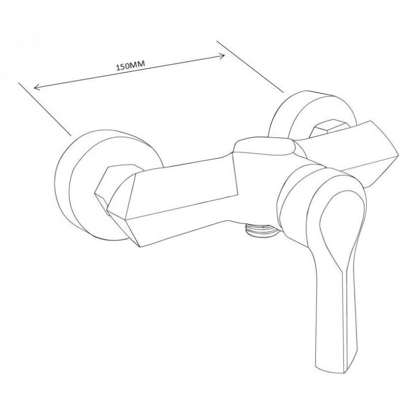 Mexen Carl nástěnná sprchová sada s dešťovou sprchou a sprchovou baterií Sabre, černá - 72140240-70