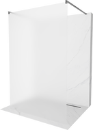 Mexen Kioto sprchová zástěna volně stojící 120 x 200 cm, matné sklo 8 mm, kartáčovaná gun gray - 800-120-002-66-30