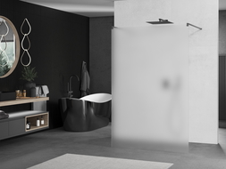 Mexen Kioto samostatná sprchová stěna 140 x 200 cm, matné sklo 8 mm, kartáčovaný gun gray - 800-140-002-66-30