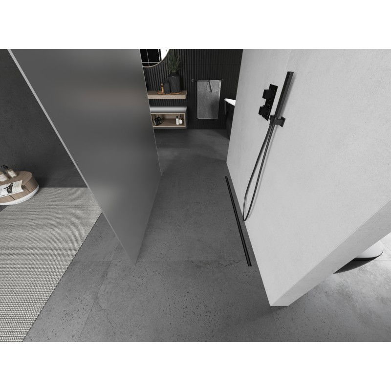 Mexen Kioto samostatná sprchová stěna 140 x 200 cm, matné sklo 8 mm, kartáčovaný gun gray - 800-140-002-66-30