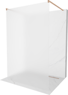 Mexen Kioto samostatně stojící sprchová stěna 110 x 200 cm, námraza 8 mm, kartáčovaná měď - 800-110-002-65-30