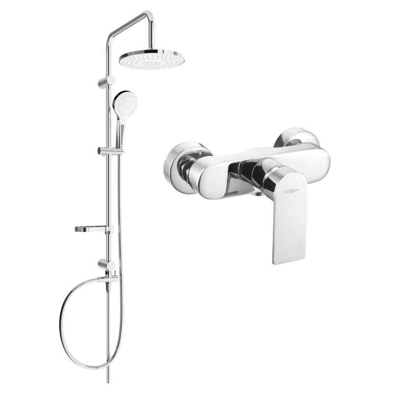 Mexen Royo Erik nástěnný sprchový set s dešťovou hlavicí a sprchovou baterií, chrom - 72240205-00
