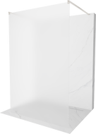 Mexen Kioto volně stojící sprchová stěna 110 x 200 cm, námraza 8 mm, kartáčovaný nikl - 800-110-002-97-30